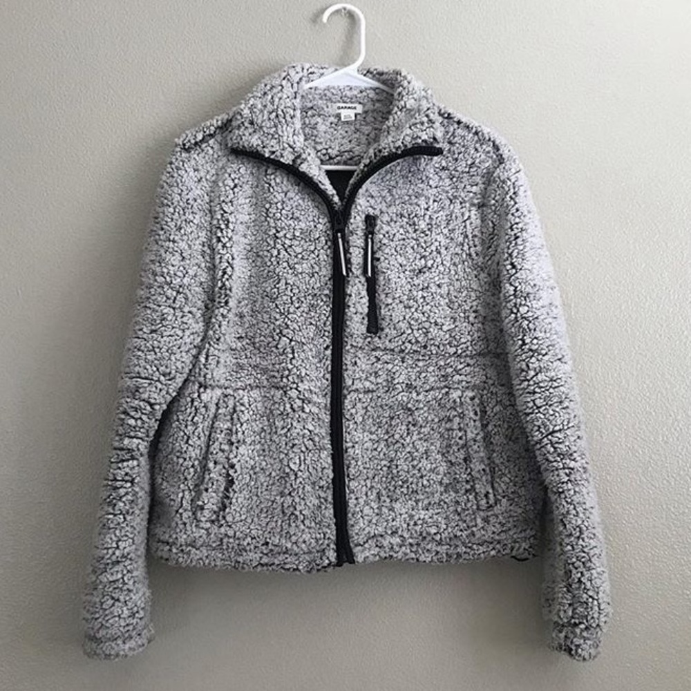 GARAGE White Sherpa Jacket